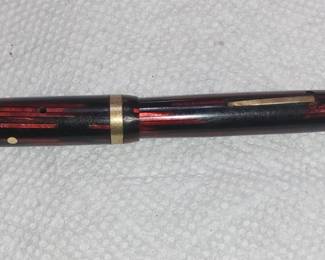 Stunning antique Shafer pen Carmine red celluloid