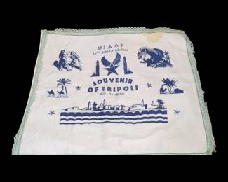 World War II souvenir of AAA 1943 12th Bomb Group pillow case