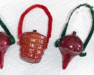 Germany Wire Wrap Flower baskets Christmas Ornaments