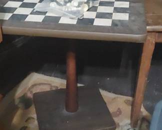 I just discovered this appears to be a mid-century modern style chest game table. More pictures after it's cleaned.