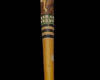 VTG Mexican Wooden Bat Pinata Stick hand carved