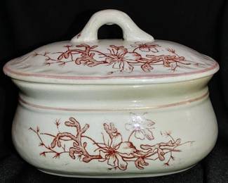 Victorian Ironstone soap dish and Lead