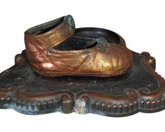 Bronze baby shoe trinket dish