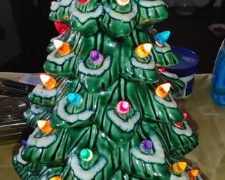 16 inch ceramic Christmas tree musical by California Originals