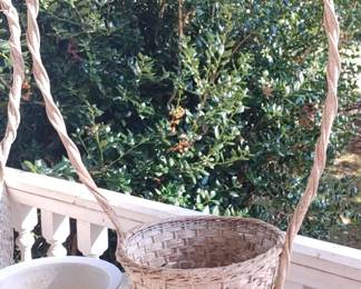 Pair of early wicker baskets