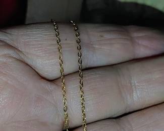 14 karat gold over Sterling heart necklace