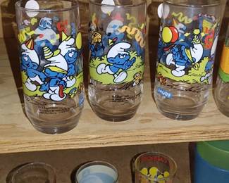 Smurf glass collection