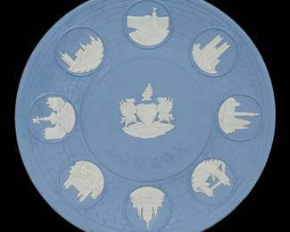 Vintage Wedgwood Lavender Blue Jasperware London Landmarks English Made In England 