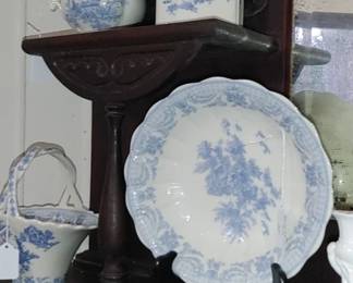 Vintage Blue & White Porcelain Chinoiserie porcelain by Burton Burton in Blue Toile ~ Farmhouse Country