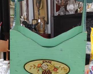 Excuse the mess we keep finding Treasures! Wonderful handmade shabby chic magazine rack