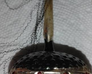 Old Vintage Glass Sail Boat Crinkle Wire Christmas Ornament