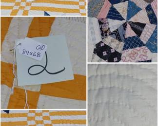 1890s quilt with initials in the Middle star