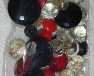Beautiful assortment of glass antique buttons