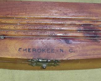1940s Cedar cigarette box coffin shaped Cherokee North Carolina