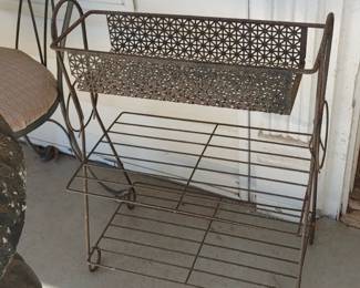 MCM heavy metal wrought iron plant stand
