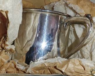 Gorham Sterling Silver Baby Cup # 51, Approx. 100 Gr. Gold Wash Interior original box