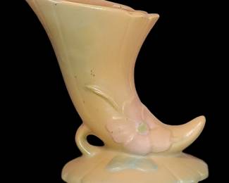 Weller wild rose Cornucopia vase