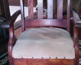Large having antique rocking chair with matching chair