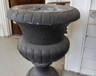 Huge pair of antique concrete urns