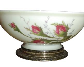 Rosenthal germinate rose moss ,
Sterling silver pedestal open sugar dish/bon bons/ nuts/ candy or gummies