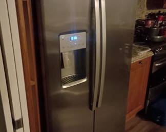 Near new GE profile counter depth stainless refrigerator