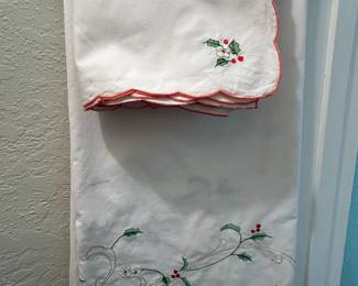 Holiday linens. 