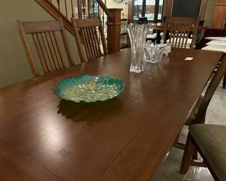 Farmstyle dining table with 6 chairs