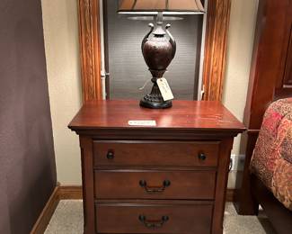 Nightstand with lamp