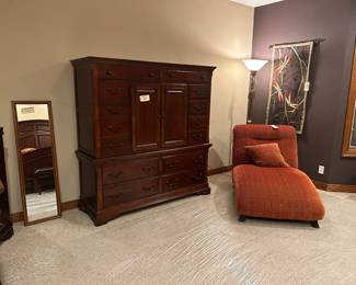 Armoir and chaise lounge