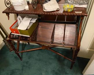 Table in master closet