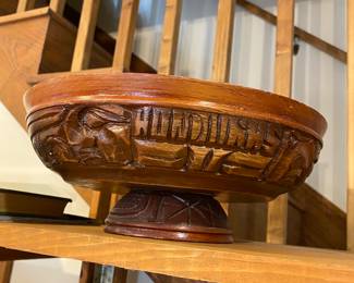 Carved wooden bowl