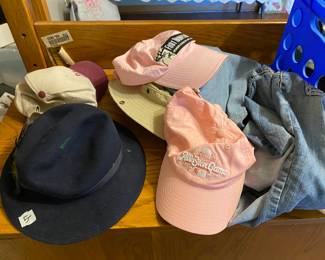 Hats in this bedroom downstairs