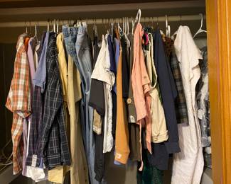 Clothing - mostly men in this room