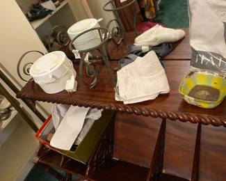 Lovely table in master closet - miscellaneous items