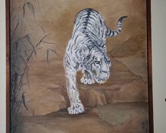 Tiger on the walkway