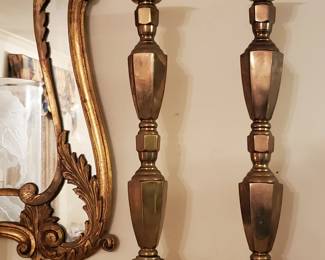 Brass candlesticks approx 2.5'