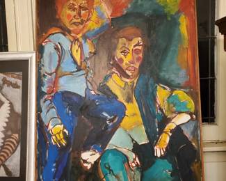 **Taking bids***Paint on canvas. Approx 4' x 3'