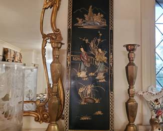 3.5' tall raised relief Asian picture