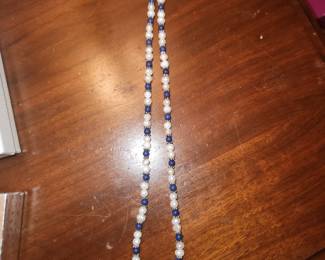 Pearl and lapis necklace from Afghanistan
