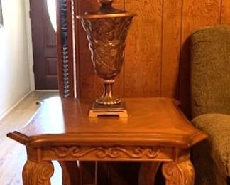 1 of 2 End Tables - 1 of 2 Lamps
