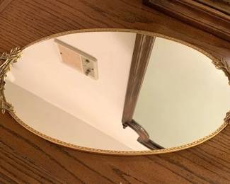 Mirrored vanity tray