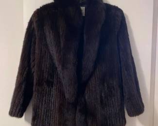 Saga Mink black dyed mink jacket - 100% Scandinavian mink hair - purchased at Rubenstein