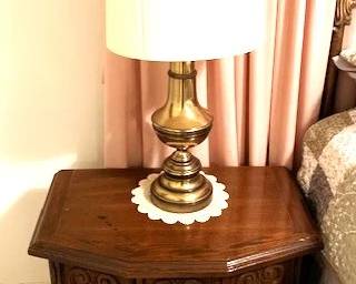 1 of 2 Bedside cabinets and lamps
