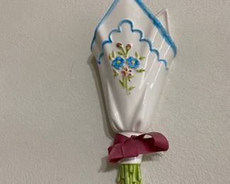 Ceramic vintage wall pocket