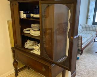 Smaller China cabinet inside kitchen