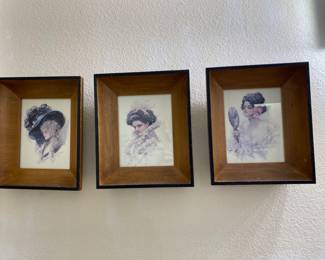 Set of Pictures - 3 framed Victorian pictures