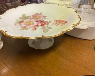 Gold trim Cake plate stand