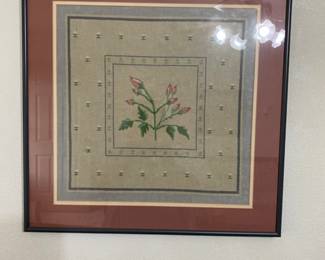 Picture framed under glass