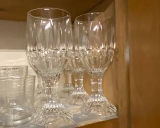 Set of stemmed glasses