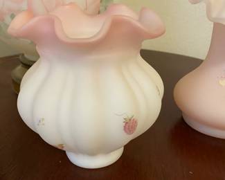 Hand painted Fenton vase